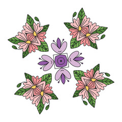 flower seamless decoration vintage pattern illustration