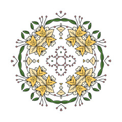flower seamless decoration vintage pattern illustration
