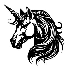 Enchanting Unicorn Head Vector Illustration