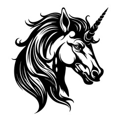 Enchanting Unicorn Head Vector Illustration