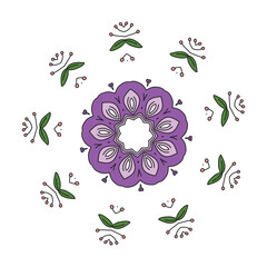 flower seamless decoration vintage pattern illustration