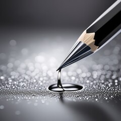 3d rendering. abstract illustration with white glitter and silver paint brush 3d rendering. abstract illustration with white glitter and silver paint brush realistic 3d render of mascara