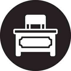 desk glyph icon