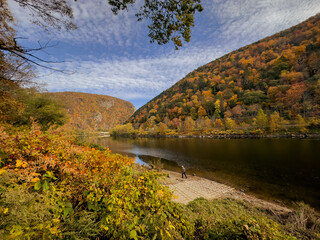 A Fall View of the Mountains at the Delaware Water Gap