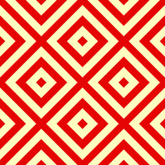 Seamless ornament. Rhombuses pattern. Diamonds backdrop. Tiles wallpaper. Ethnic motif. Geometric background. Checks digital paper. Textile print. Web abstract.