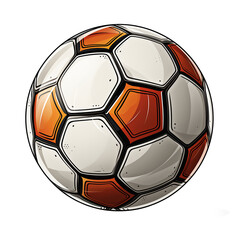 Object Element Soccer Ball on Transparent Background - Generative AI