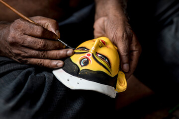 making of the goddess durga idol for durga puja 