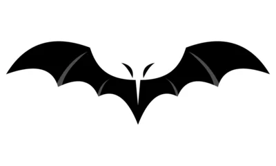 Fotobehang silhouette bat wings icon logo © enera