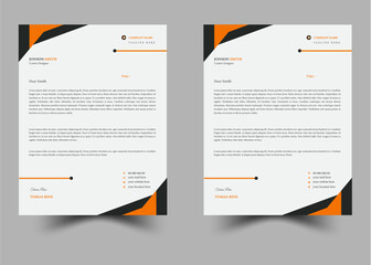 Fototapeta premium Professional creative letterhead template