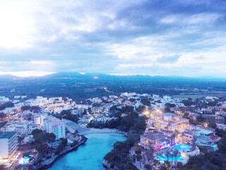Fototapeta premium night time view of Cala Esmeralda