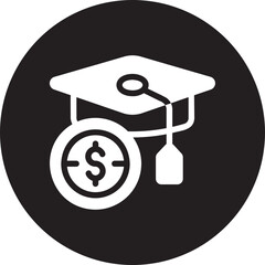 scholarship glyph icon