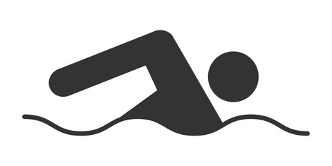Swimmer icon. Swim activity set vector ilustration. - obrazy, fototapety, plakaty