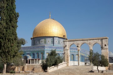 Fototapeta na wymiar Temple Mount in Jerusalem, Israel. 