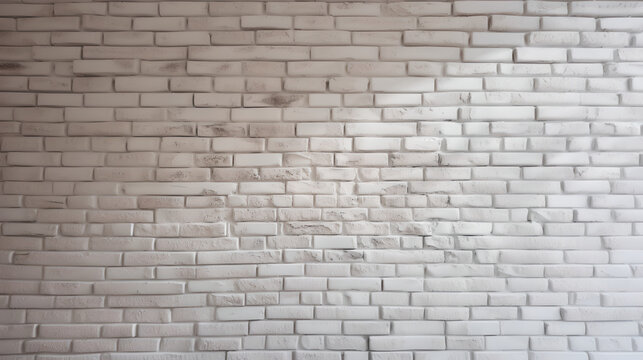 Beautiful white brick wall with great texture - created with generative AI