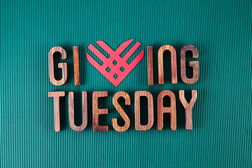 Giving tuesday. Charity, help and donation concept. - obrazy, fototapety, plakaty