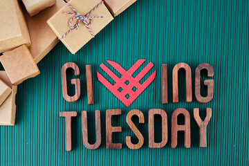 Giving tuesday. Charity, help and donation concept.