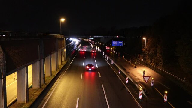 Autobahnzubringer mit Dauerbaustelle in Braunschweig 