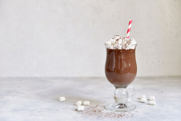 Spicy hot chocolate with marshmallow.