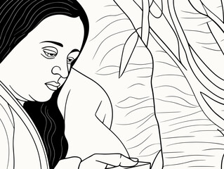 A Woman Holding A Cup - Female student partially smiling while looking at laptop