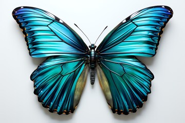 Fototapeta premium Beautiful colorful butterfly isolated on white