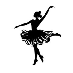 Fototapeta premium Graceful Ballet Dancer Vector Illustration