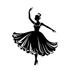 Graceful Ballet Dancer Vector Illustration