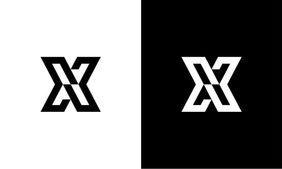 Unique outline letter X logo - obrazy, fototapety, plakaty