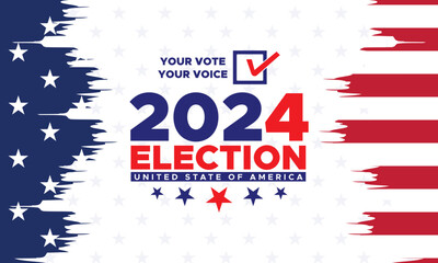 Vote 2024. Presidential election day in united states. Election 2024 USA. Political election campaign banner. background, post, Banner, card, poster design with Vote day November 5 US - obrazy, fototapety, plakaty