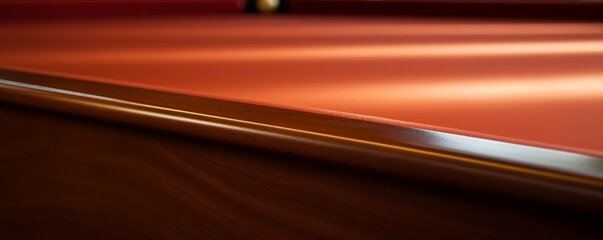Zoom in on the smooth, pristine surface of a billiard table.