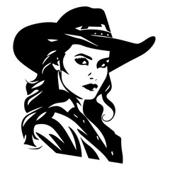 Adventurous Cowgirl Vector Illustration