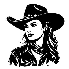 Adventurous Cowgirl Vector Illustration