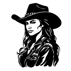 Adventurous Cowgirl Vector Illustration