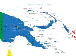 Papua New Guinea political map - 680299150