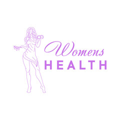 Womens health logo. Beauty woman.