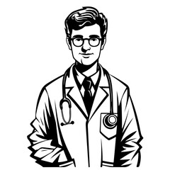 Compassionate Doctor Vector Illustration