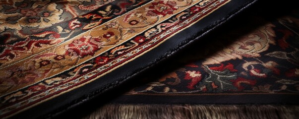 Highlight the rich and textured weave of a Persian rug with intricate patterns.