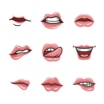 This lip set is perfect for artists and designers. Whether you're creating a character, logo design, art, this lip and tongue set is a must-have for any creative professional. by@VectheSyin Studio