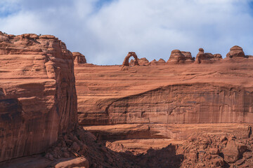 upper delicate arch viewpoint in arches national park, utah, usa