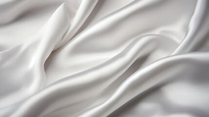 Show the smooth and luxurious texture of a satin bedsheet with subtle sheen. - obrazy, fototapety, plakaty