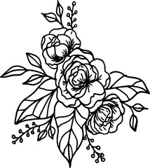 black and white flower