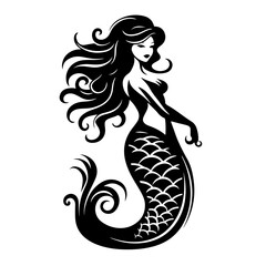Ethereal Mermaid Vector Illustration