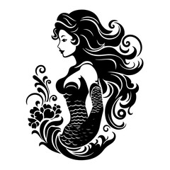 Ethereal Mermaid Vector Illustration