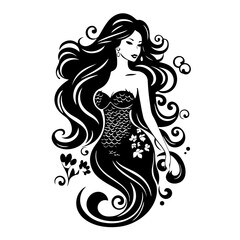 Ethereal Mermaid Vector Illustration