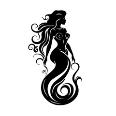 Ethereal Mermaid Vector Illustration