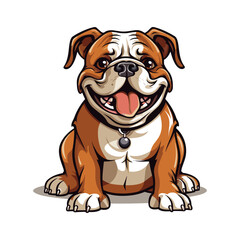 Cute Bulldog Vector Illustration