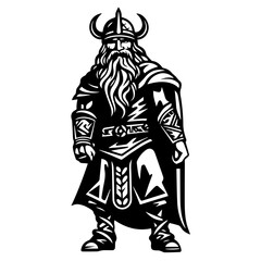 Fototapeta na wymiar Fearless Viking Warrior Vector Illustration