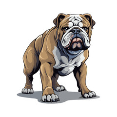 Cute Bulldog Vector Illustration