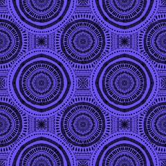 Abstract circle seamless mandala pattern for fabrics and linens and wrapping paper and fashion textiles