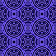 Abstract circle seamless mandala pattern for fabrics and linens and wrapping paper and fashion textiles