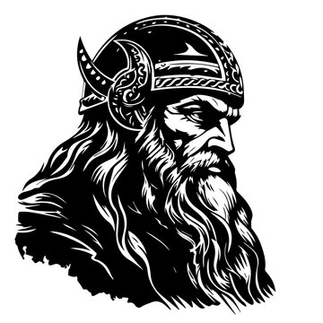 Fearless Viking Warrior Vector Illustration